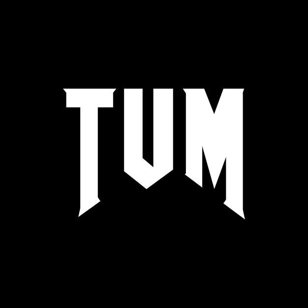 Diseño de logotipo de letra TUM para una empresa de tecnología TUM diseño de logotipo combinación de colores blanco y negro TUM logotipo TUM vector TUM diseño TUM icono TUM alfabeto TUM tipografía diseño del logotipo