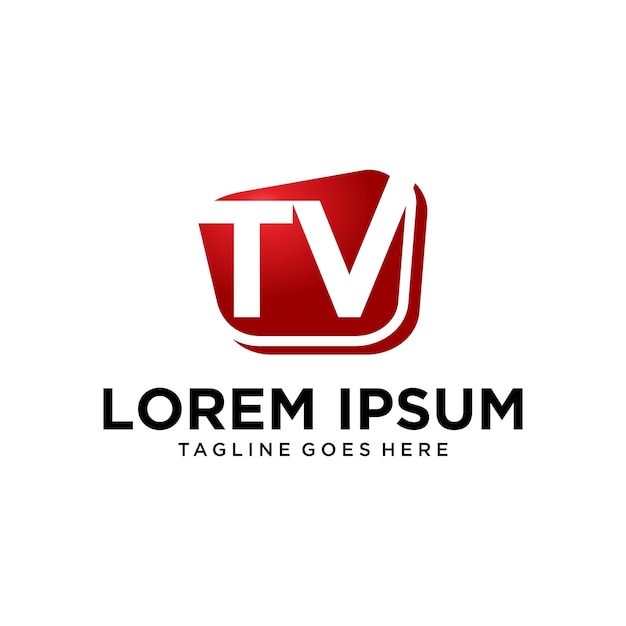 diseño de logotipo letra tv