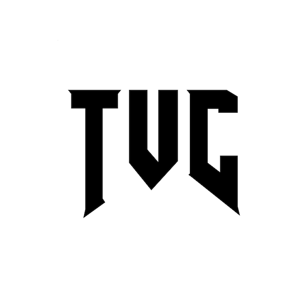 Diseño de logotipo de letra TVC para la compañía de tecnología Diseño de Logotipo TVC combinación de colores blanco y negro Logotipo TV C vector TVC diseño Icono TVC alfabeto TVC tipografía Diseño de logos