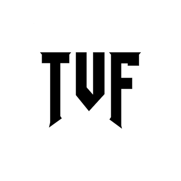 Diseño de logotipo de letra TVF para una empresa de tecnología Diseño de Logotipo TVF combinación de colores blanco y negro TVF logotipo TVF vector TVF diseño TVF icono TVF alfabeto TVF tipografía diseño de logotipo