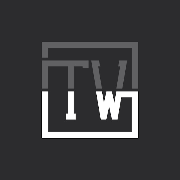 Diseño de logotipo de letra TW minimalista moderno y creativo Monograma de logotipo TW para cualquier negocio
