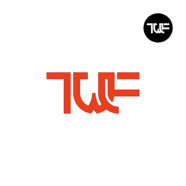 Diseño del logotipo de la letra TWF Monogram