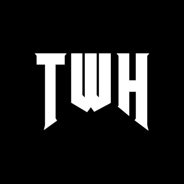 Diseño de logotipo de letra TWH para una empresa de tecnología Diseño del logotipo TWH combinación de colores blanco y negro TWH logotipo Vector TWH diseño TWH icono TWH alfabeto TWH tipografía diseño del logotipo