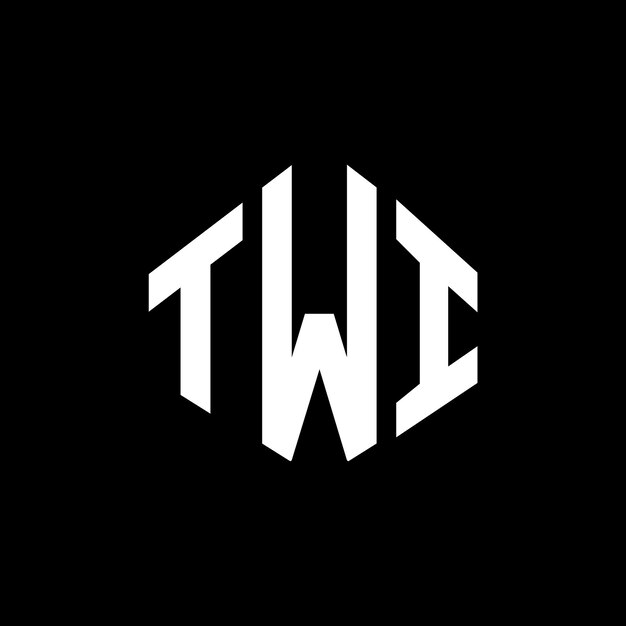 Diseño de logotipo de letra TWI con forma de polígono TWI polígono y forma de cubo diseño de logotipo TWI hexágono patrón de logotipo vectorial colores blanco y negro TWI monograma negocio y logotipo de bienes raíces