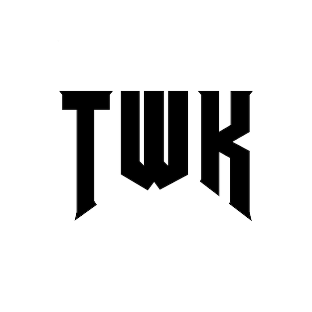 Diseño de logotipo de letra TWK para una empresa de tecnología TWK diseño de logotipo combinación de colores blanco y negro TWK logotipo TWK vector TWK diseño TWK icono TWK alfabeto TWK tipografía diseño de logotip