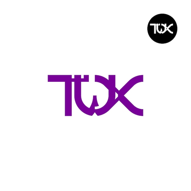 Diseño del logotipo de la letra TWX Monogram