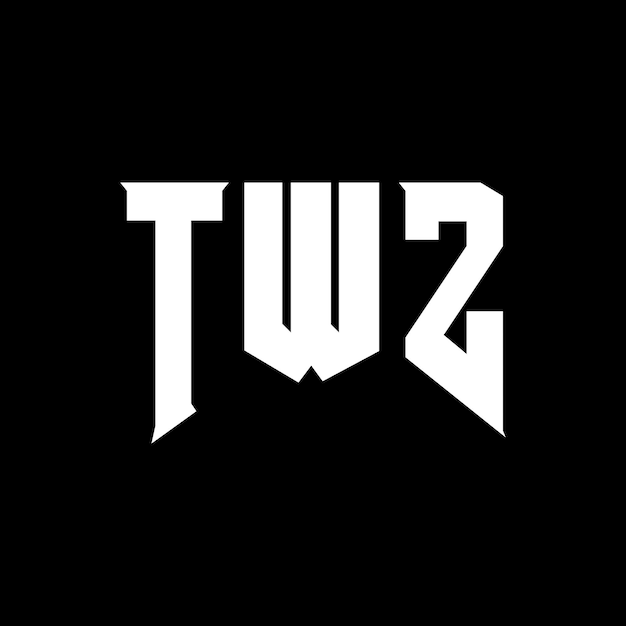 Diseño de logotipo de letra TWZ para la compañía de tecnología TWZ diseño de logotipo combinación de colores blanco y negro TWZ logotipo TWZ vector diseño TWZ icono TWZ alfabeto TWZ tipografía logotipo diseño