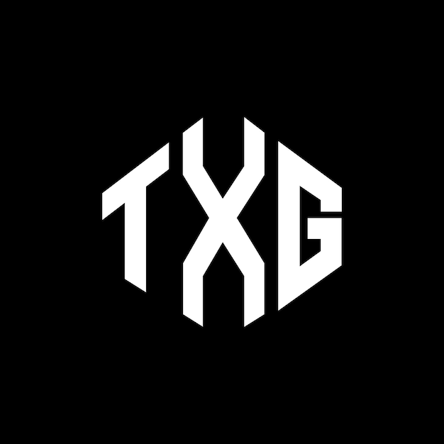 Diseño del logotipo de la letra TXG con forma de polígono TXG diseño del logotipo en forma de póligono y cubo TXG hexágono patrón del logotipo vectorial colores blanco y negro TXG monograma logotipo de negocios e inmobiliario