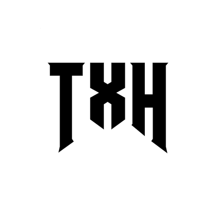 Vector diseño de logotipo de letra txh para la compañía de tecnología diseño de logótipo txh combinación de colores blanco y negro diseño del logotipo txh vector txh diseño del icono txh alfabeto txh tipo de logotipo