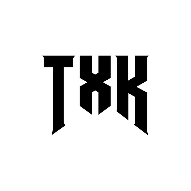 Diseño de logotipo de letra TXK para una empresa de tecnología Diseño del logotipo TXK combinación de colores blanco y negro Logotipo TXK Vector TXK Diseño del icono TXK Alfabeto TXK Tipo de diseño del logotipo