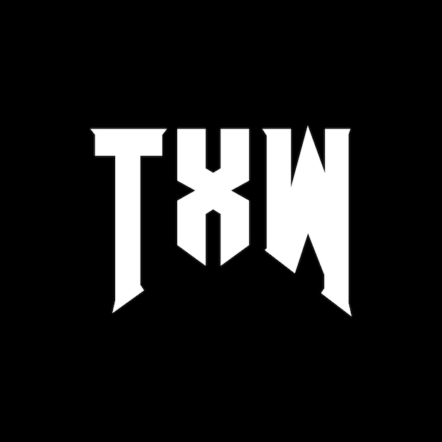 Diseño de logotipo de letra TXW para la compañía de tecnología Diseño de Logotipo TXW combinación de colores blanco y negro Diseño de diseño de logotipo TXW Vector TXW Diseño de icono TXW Alfabeto TXW Tipografía