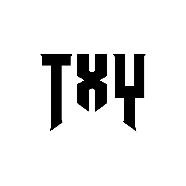 Diseño de logotipo de letra TXY para una empresa de tecnología Diseño de Logotipo TXY combinación de colores blanco y negro Diseño de diseño de logotipo TXY Vector TXY Diseño de icono TXY Alfabeto TXY Tipografía del logotipo