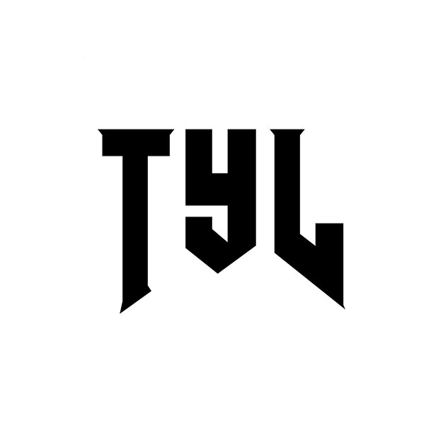 Diseño de logotipo de letra TYL para una empresa de tecnología Diseño del logotipo TYL combinación de colores blanco y negro TYL logotipo Vector TYL diseño TYL icono TYL alfabeto TYL tipografía diseño del logotipo
