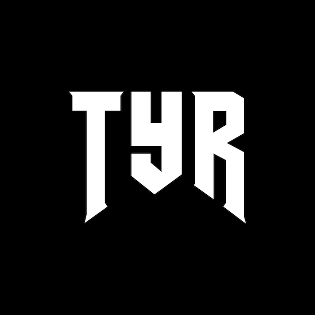 Diseño de logotipo de letra TYR para la compañía de tecnología TYR diseño de logotipo combinación de colores blanco y negro TYR logotipo TYR vector TYR diseño TYR icono TYR alfabeto TYR tipografía diseño de logotip