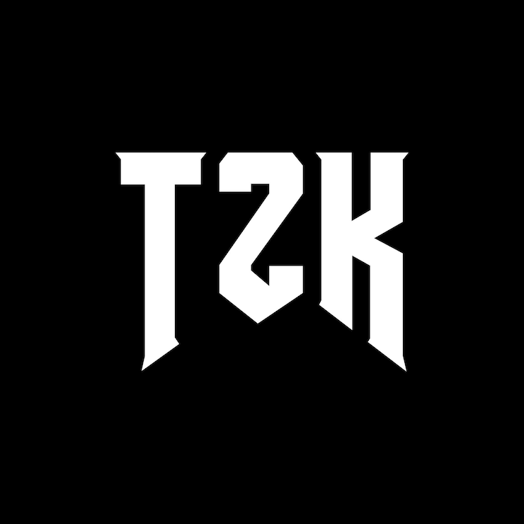 Vector diseño de logotipo de letra tzk para una empresa de tecnología diseño del logotipo tzk combinación de colores blanco y negro tzk logotipo vector tzk diseño tzk icono tzk alfabeto tzk tipografía diseño del logotipo