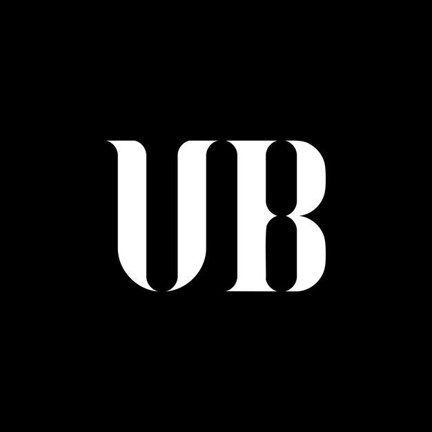 El diseño del logotipo de la letra U B La letra inicial UB el círculo vinculado el logotipo del monograma en mayúsculas color blanco el logotipo UB el diseño de la letra UB U B