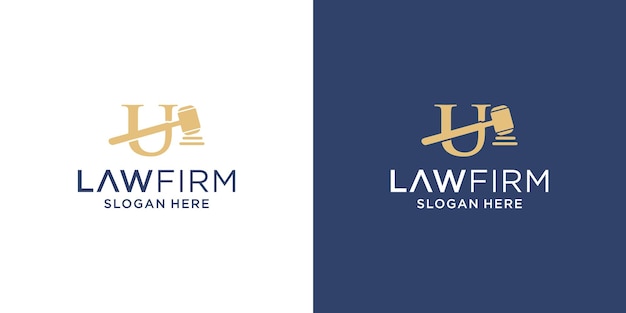 Diseño de logotipo letra u bufete de abogados