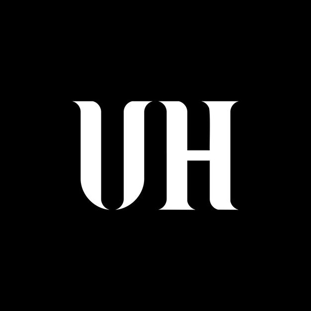 Diseño del logotipo de la letra U H Letra inicial U H círculo vinculado monograma en mayúsculas logotipo de color blanco logotipo de U H diseño de U H U H