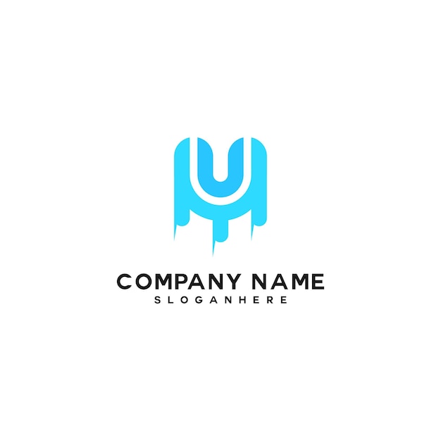 diseño del logotipo de la letra u