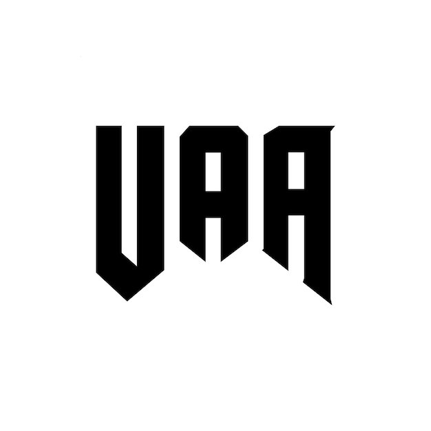 Diseño de logotipo de letra UAA para una empresa de tecnología Diseño de diseño de logotipo UAA combinación de colores blanco y negro Logotipo UAA Vector UAA Diseño de icono UAA Alfabeto UAA Tipografía Diseño del logotipo