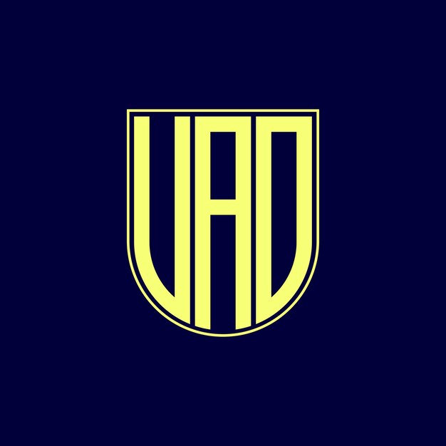 diseño del logotipo de la letra uad