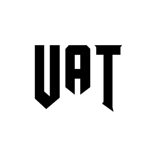 Diseño de logotipo de letra UAT para una empresa de tecnología Diseño del logotipo UAT combinación de colores blanco y negro Logotipo UAT Vector UAT Diseño del icono UAT Alfabeto UAT Tipografía diseño del logotipo