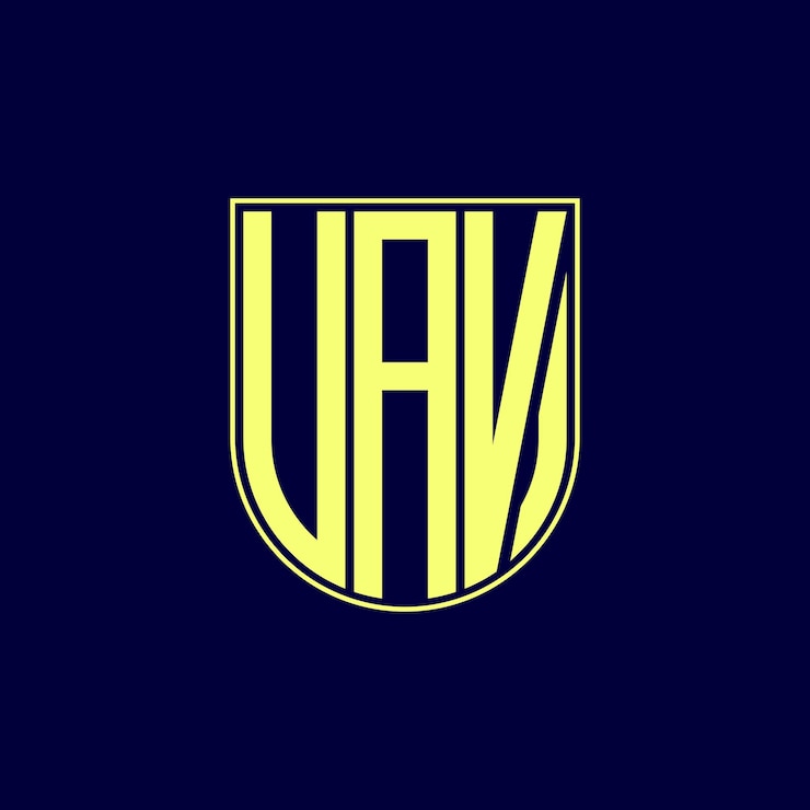 Vector diseño del logotipo de la letra uav