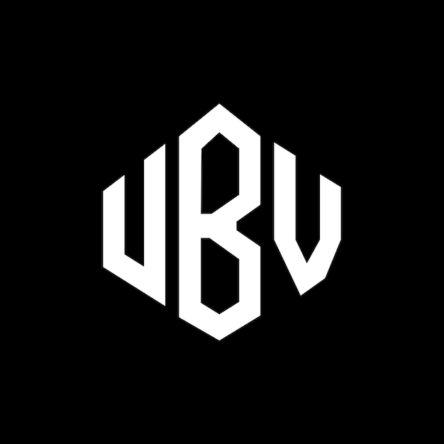 Vector diseño del logotipo de la letra ubv con forma de polígono ubv polígono y forma de cubo diseño del logotipo ubv hexágono plantilla del logotipo vectorial colores blanco y negro ubv monograma negocio y logotipo de bienes raíces