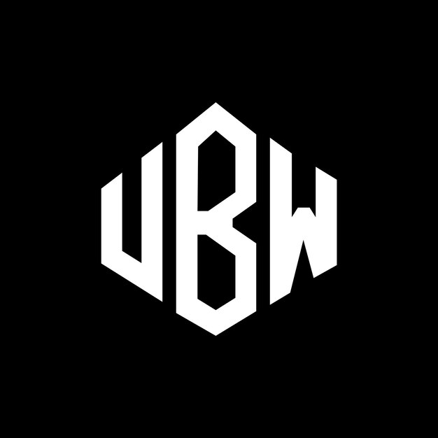 Diseño de logotipo de letra UBW con forma de polígono UBW polígono y forma de cubo diseño de logotipo UBW hexágono modelo de logotipo vectorial colores blanco y negro UBW monograma negocio y logotipo de bienes raíces