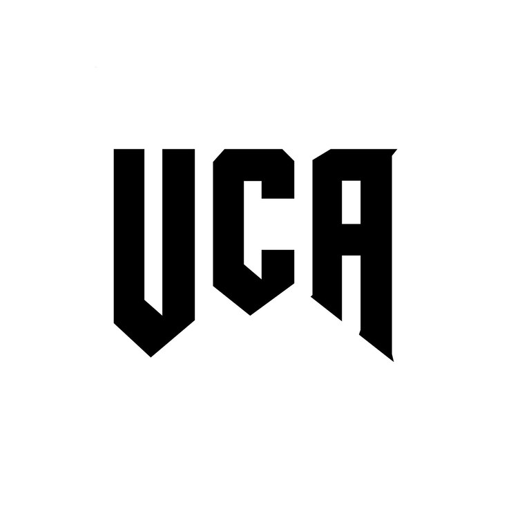 Vector diseño de logotipo de letra uca para una empresa de tecnología diseño del logotipo uca combinación de colores blanco y negro logotipo uca vector uca diseño del icono uca alfabeto uca tipografía diseño del logotipo
