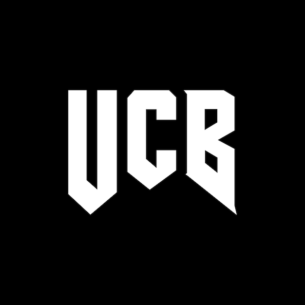 Diseño de logotipo de letra UCB para una empresa de tecnología Diseño del logotipo UCB combinación de colores blanco y negro Logotipo UCB vector diseño UCB icono UCB alfabeto diseño del logotipo tipografía UCB