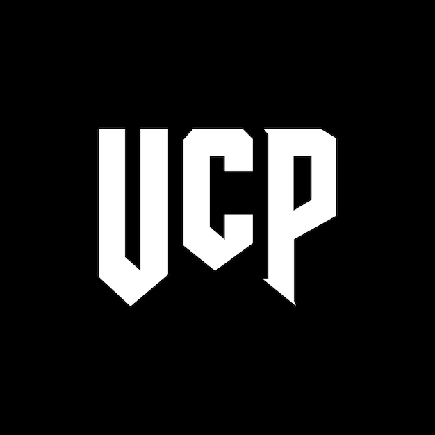 Diseño de logotipo de letra UCP para una empresa de tecnología Diseño del logotipo UCP combinación de colores blanco y negro Logotipo UCP Vector UCP Diseño del icono UCP Alfabeto UCP Tipo de diseño del logotipo