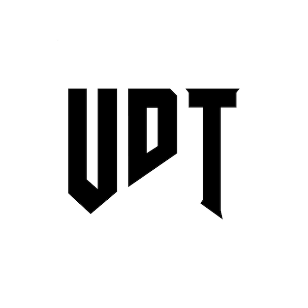 Diseño de logotipo de letra UDT para una empresa de tecnología Diseño del logotipo UDT combinación de colores blanco y negro Logotipo UDT vector diseño UDT icono UDT alfabeto UDT tipografía diseño del logotipo