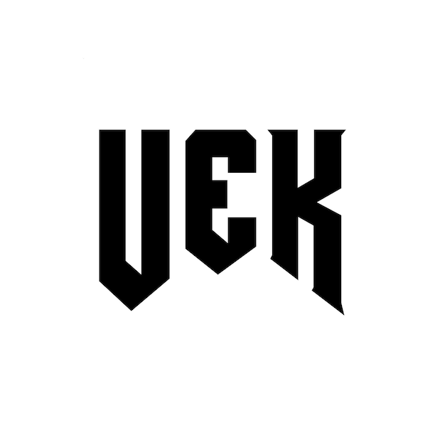 Diseño de logotipo de letra UEK para una empresa de tecnología Diseño del logotipo UEK combinación de colores blanco y negro Logotipo UEK Vector UEK Diseño del icono UEK Alfabeto UEK Tipografía diseño del logotipo