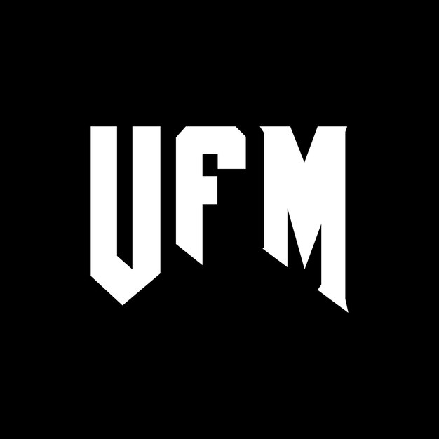 Diseño de logotipo de letra UFM para una empresa de tecnología Diseño del logotipo UFM combinación de colores blanco y negro Logotipo UFM Vector UFM Diseño del icono UFM Alfabeto UFM Tipografía