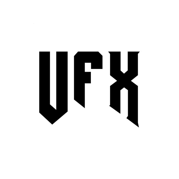Diseño de logotipo de letra UFX para una empresa de tecnología Diseño de Logotipo UFX combinación de colores blanco y negro Logotipo UF X vector diseño de logotipo icono UFX alfabeto UFX tipografía diseño