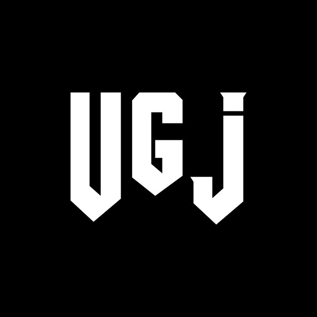 Diseño de logotipo de letra UGJ para una empresa de tecnología Diseño del logotipo UGJ combinación de colores blanco y negro Logotipo UGJ vector diseño UGJ icono UGJ alfabeto UGJ tipografía diseño del logotipo