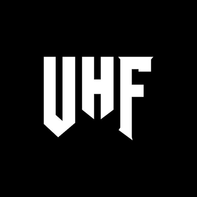 Diseño de logotipo de letra UHF para una empresa de tecnología Diseño del logotipo UHF combinación de colores blanco y negro Logotipo UHF vector diseño UHF icono UHF alfabeto UHF tipografía diseño del logotipo