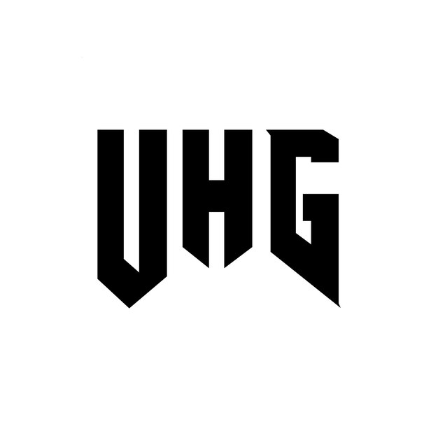 Diseño de logotipo de letra UHG para una empresa de tecnología Diseño de logos UHG combinación de colores blanco y negro Logotipo UHG vector diseño UHG icono UHG alfabeto diseño de logotipo UHG tipografía