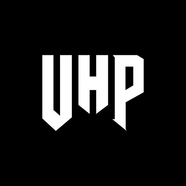 Diseño de logotipo de letra UHP para una empresa de tecnología Diseño del logotipo UHP combinación de colores blanco y negro Logotipo UHP Vector UHP Diseño del icono UHP Alfabeto UHP Tipografía Diseño del Logotipo