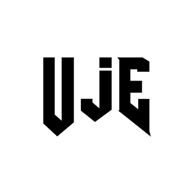 Diseño de logotipo de letra UJE para la empresa de tecnología UJE diseño de logotipo combinación de colores blanco y negro UJE logotipo UJE vector UJE diseño UJE icono UJE alfabeto UJE tipografía diseño de logotip