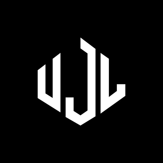 El diseño del logotipo de la letra UJL con forma de polígono UJL polígono y forma de cubo diseño de logotipo UJL hexágono modelo de logotipo vectorial colores blanco y negro UJL monograma negocio y logotipo de bienes raíces