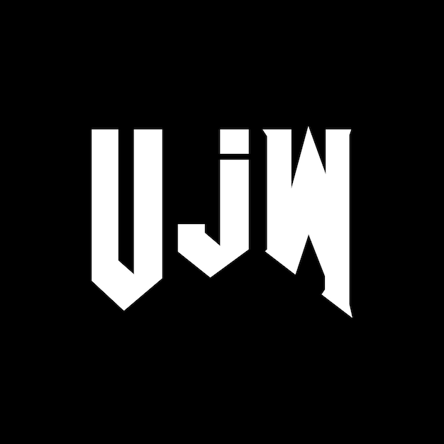 Diseño de logotipo de letra UJW para la empresa de tecnología UJW diseño de logotipo combinación de colores blanco y negro UJW logotipo UJW vector UJW diseño UJW icono UJW alfabeto UJW tipografía diseño de logotip
