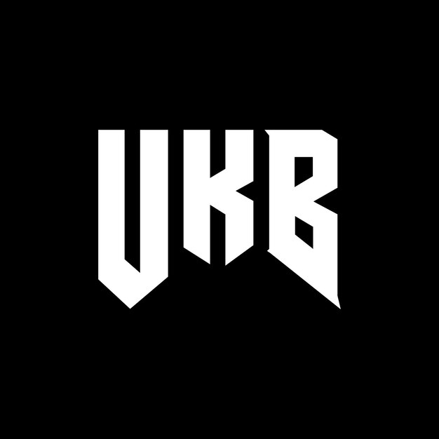 Diseño de logotipo de letra UKB para una empresa de tecnología Diseño del logotipo UKB combinación de colores blanco y negro Logotipo UKB Vector UKB Diseño del icono UKB Alfabeto UKB Tipografía diseño del logotipo