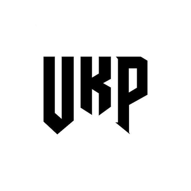 Diseño de logotipo de letra UKP para una empresa de tecnología Diseño del logotipo UKP combinación de colores blanco y negro Logotipo UKP vector UKP diseño Icono UKP alfabeto UKP tipografía diseño del logotipo