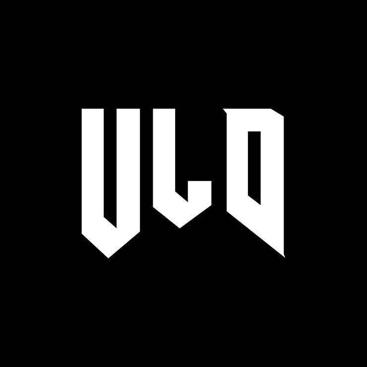 Vector diseño de logotipo de letra uld para una empresa de tecnología diseño del logotipo uld combinación de colores blanco y negro logotipo uld vector diseño uld icono uld alfabeto uld tipografía diseño del logotipo