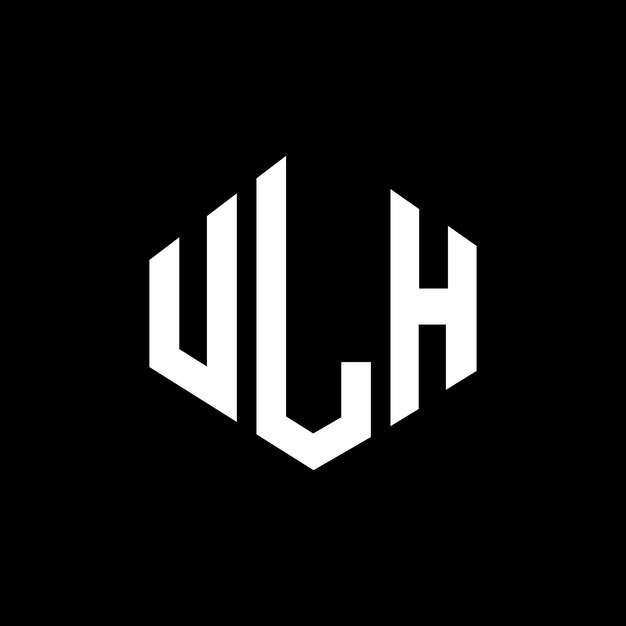 Diseño del logotipo de la letra ULH con forma de polígono ULH diseño del logotipo en forma de póligono y cubo ULH hexágono modelo de logotipo vectorial colores blanco y negro ULH monograma de negocios y logotipo inmobiliario