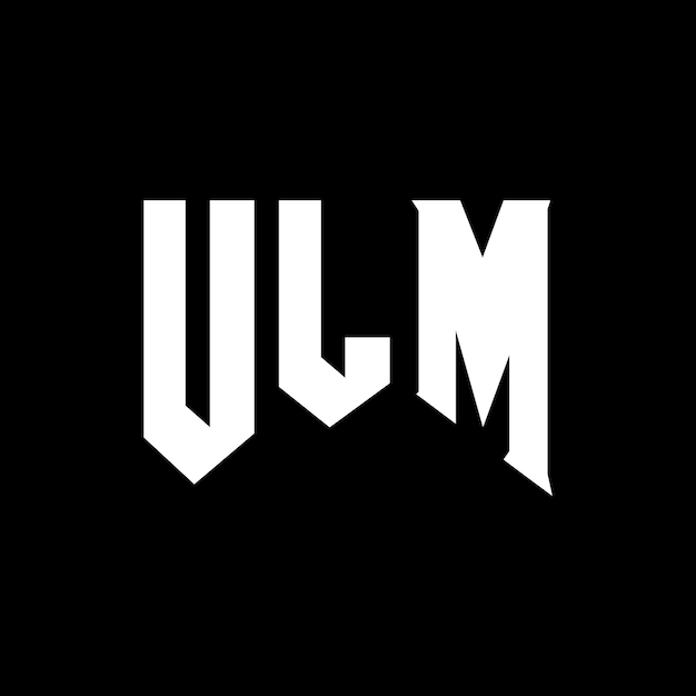 Diseño de logotipo de letra ULM para una empresa de tecnología Diseño del logotipo ULM combinación de colores blanco y negro Logotipo ULM Vector ULM Diseño del icono ULM Alfabeto ULM Tipografía