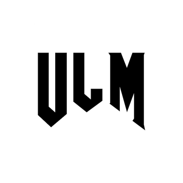Diseño de logotipo de letra ULM para una empresa de tecnología Diseño del logotipo ULM combinación de colores blanco y negro Logotipo ULM Vector ULM Diseño del icono ULM Alfabeto ULM Tipografía