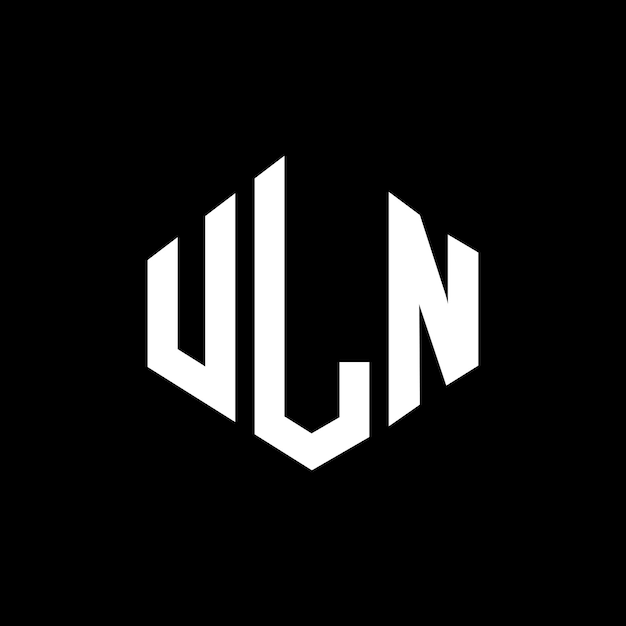 Diseño del logotipo de la letra ULN con forma de polígono ULN diseño del logotipo en forma de póligono y cubo ULN hexágono modelo de logotipo vectorial colores blanco y negro ULN monograma de negocios y logotipo inmobiliario